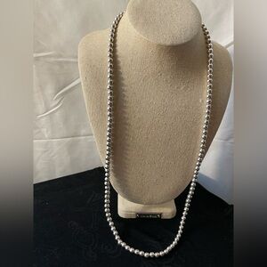Monet Classic Silver Bead Necklace